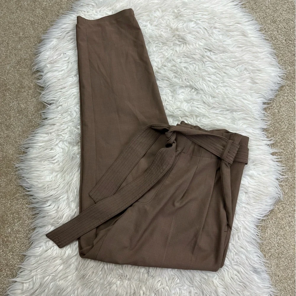 Athleta Skyline Plaid Pant II Brown Plaid_3